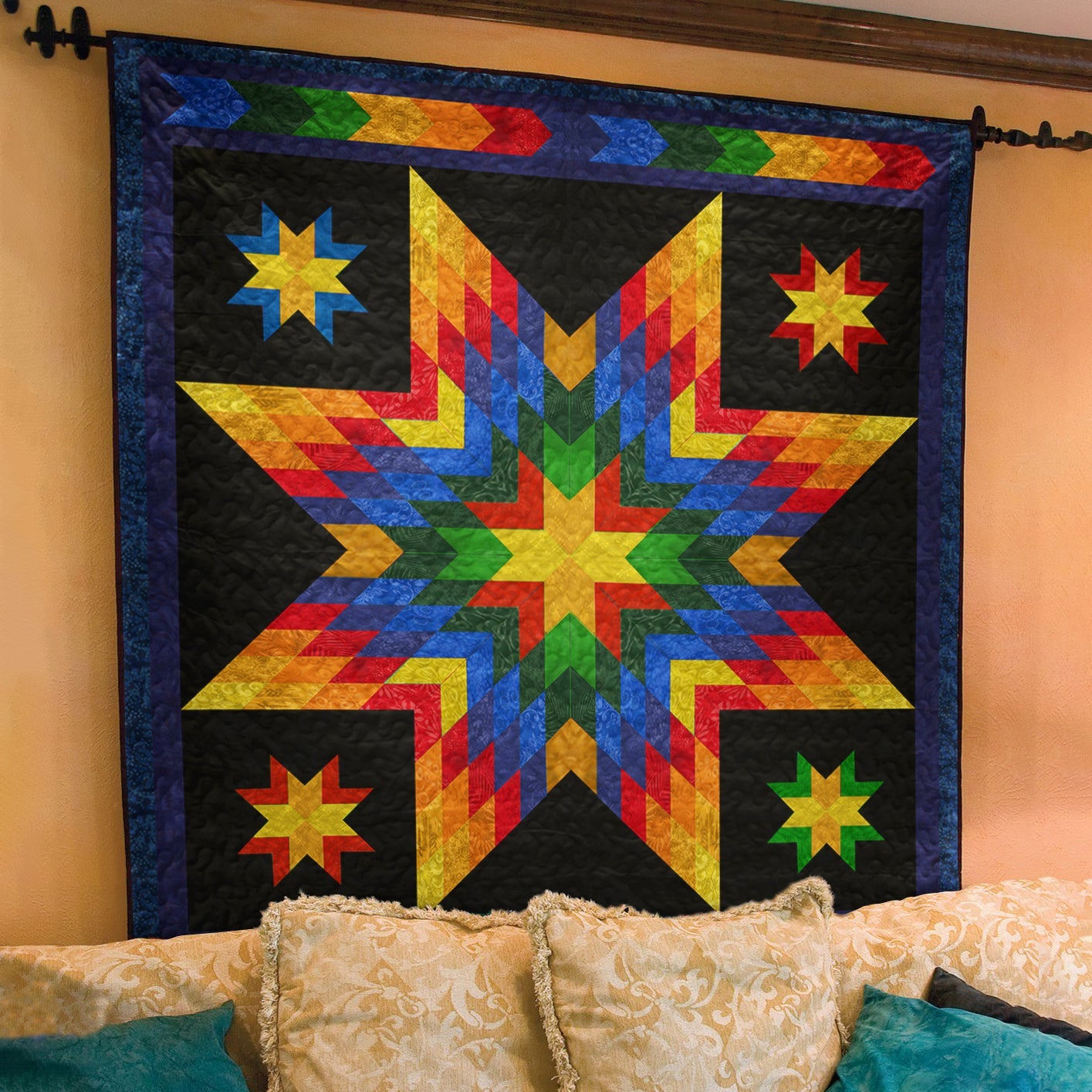 Native American Inspired Star Art Quilt TL310504Y
