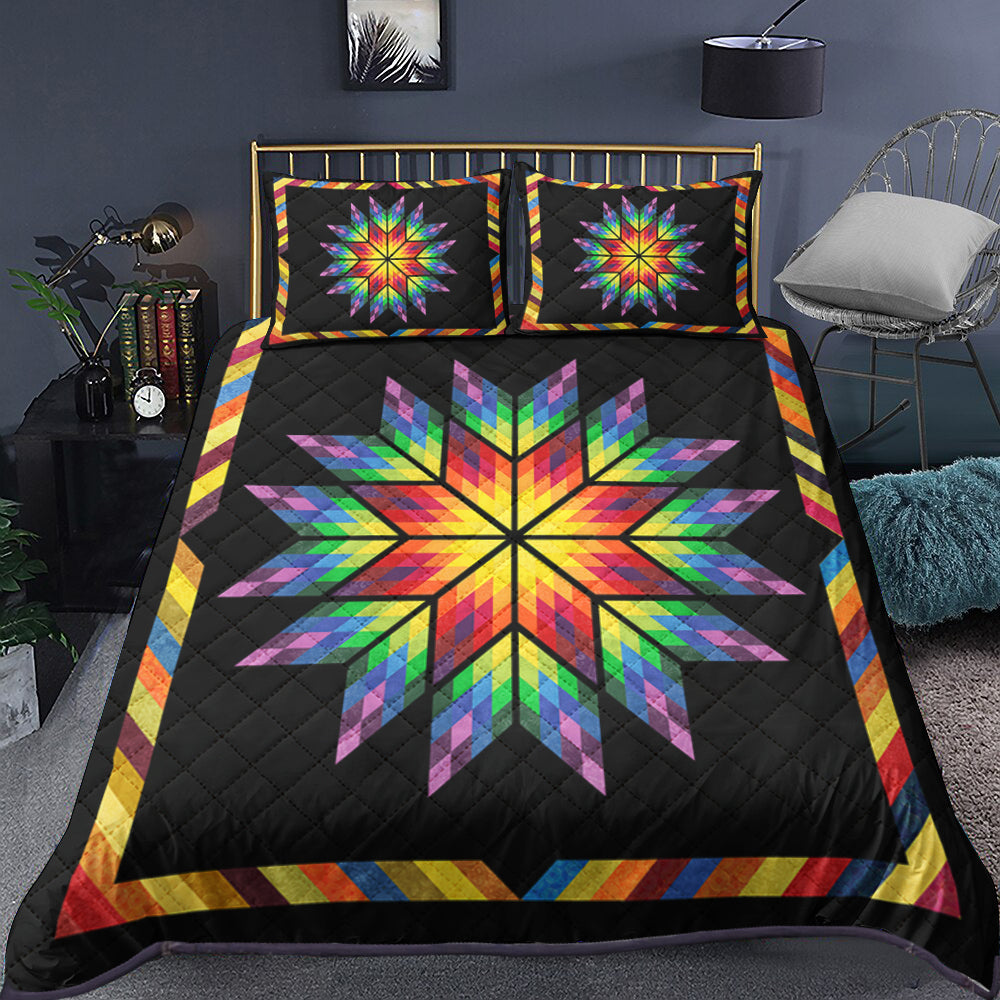 Native American Star Rainbow Quilt Bedding Set TL310503QS