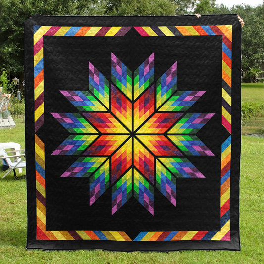 Native American Star Rainbow Quilt Blanket TL310503Y