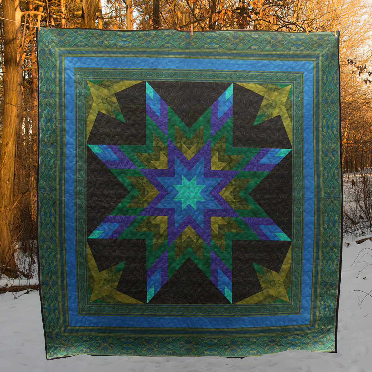 Native American Star Quilt Blanket HN300502M