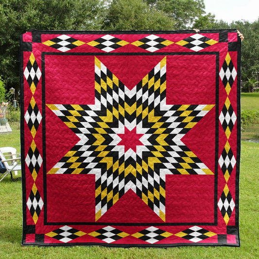 Native American Sundance Star Quilt Blanket ND260506D