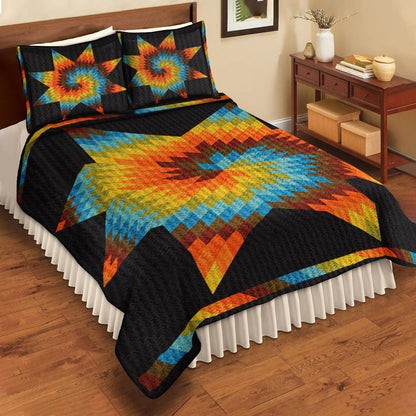 Native American Swirl Star Quilt Bedding Set HN300504MBS