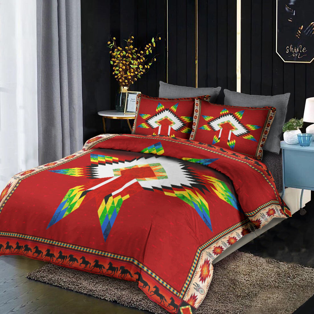 Native American Inspired War Bonnet Duvet Cover Bedding Sets TL030609Y