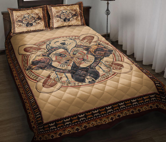 Native Bear Quilt Bedding Set ND150907