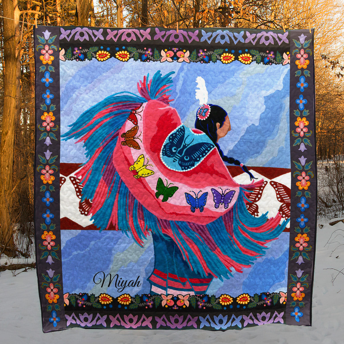 Native Dance Quilt Blanket HN031102M