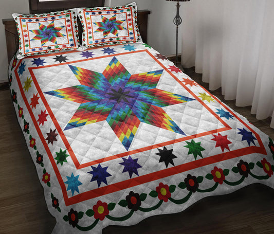 Native American Star Flower Quilt Bedding Set MT230504M