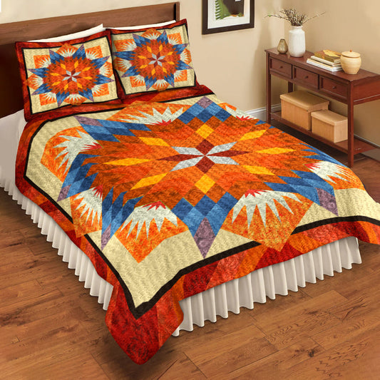 Native Star Flower Quilt Bedding Set MT310506ABS