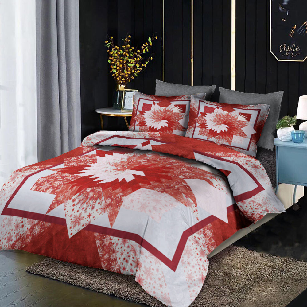 Native Star Flower Red Bedding Sets MT020609ABS