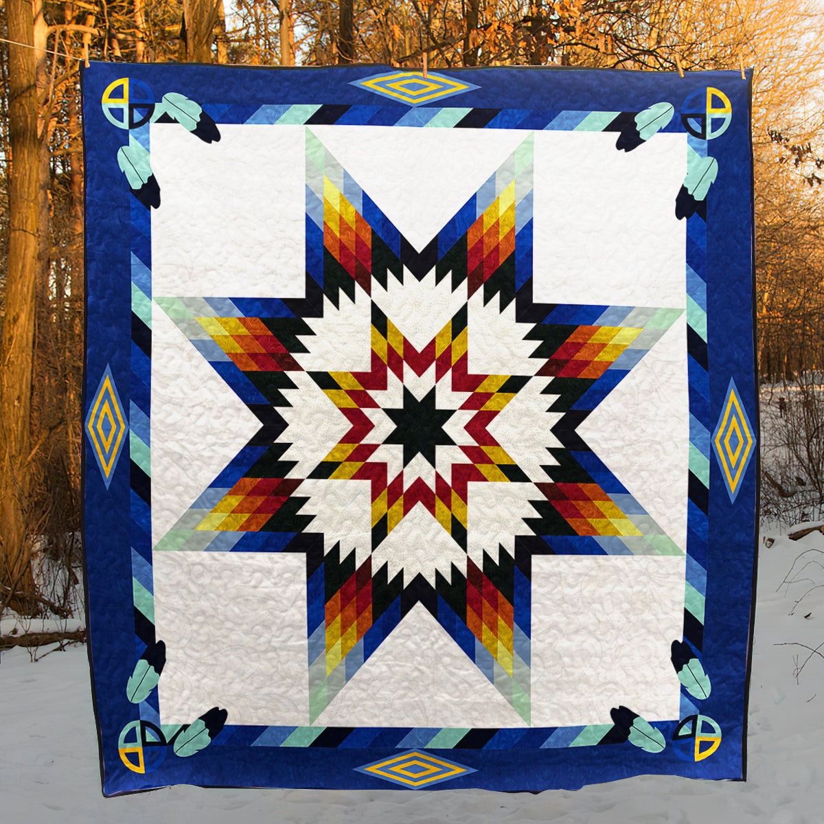 Native American Inspired Star Art Quilt HN180503M