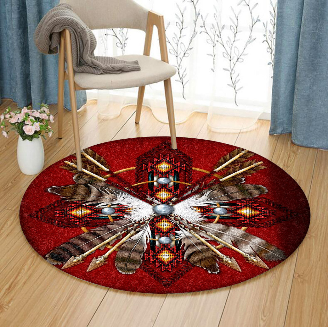 Native America BL240834C Round Area Rug – Charming Favor