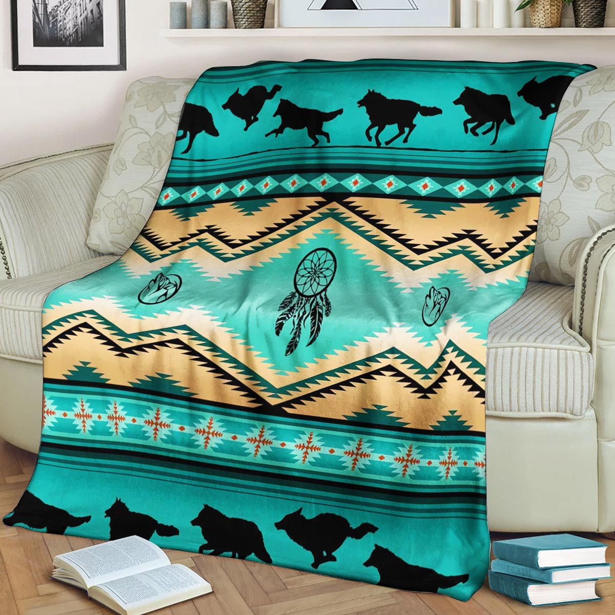 Native American BT171028F Sherpa Fleece Blanket