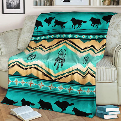 Native American BT171028F Sherpa Fleece Blanket