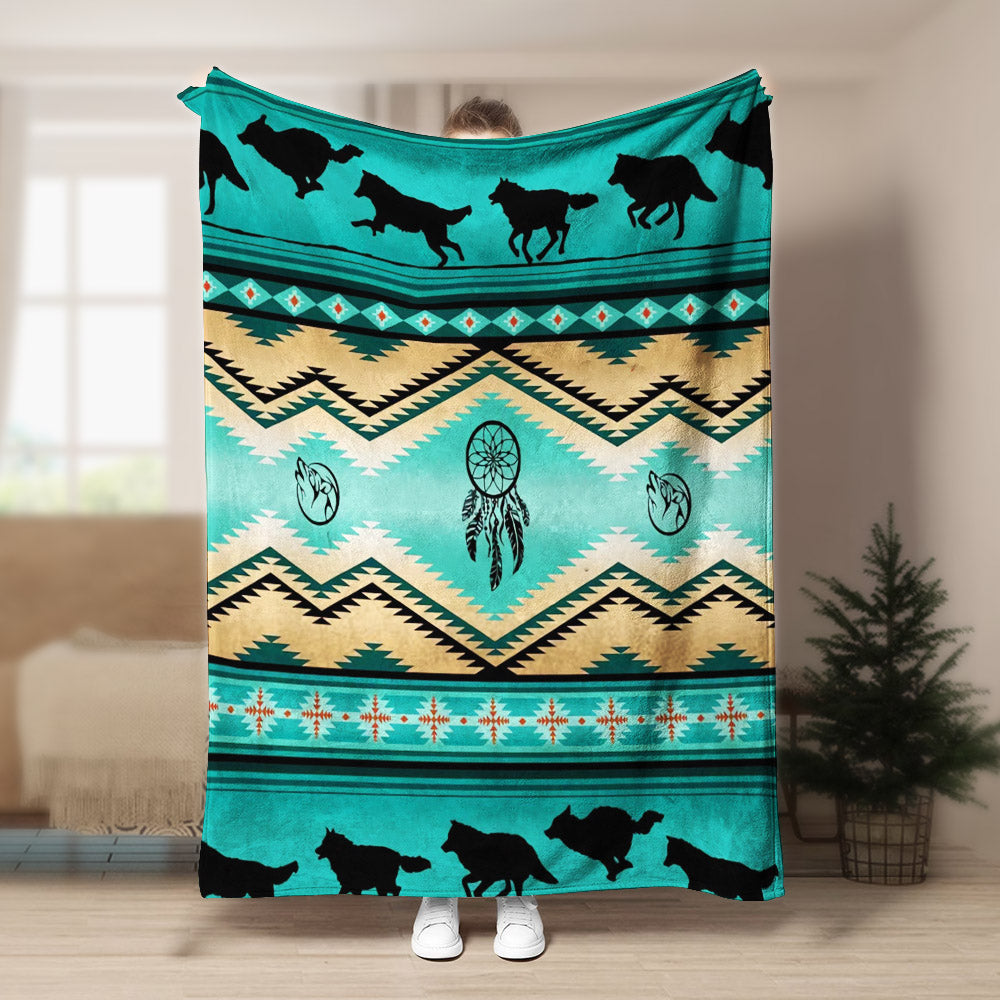 Native American BT171028F Sherpa Fleece Blanket