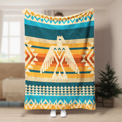 Native American CLM140827 Sherpa Fleece Blanket
