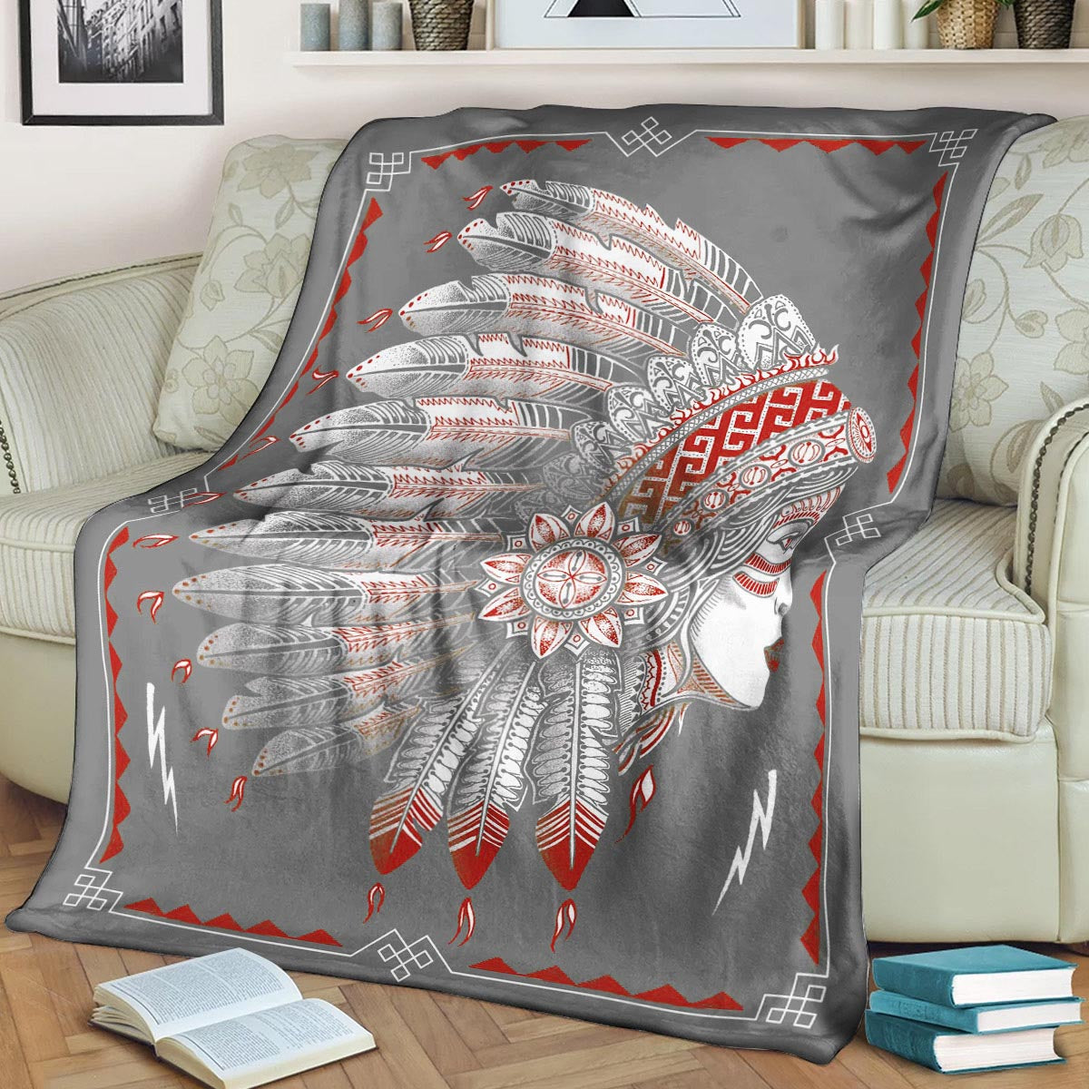 Native American DP170854F Sherpa Fleece Blanket