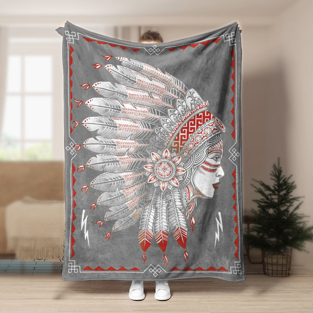 Native American DP170854F Sherpa Fleece Blanket