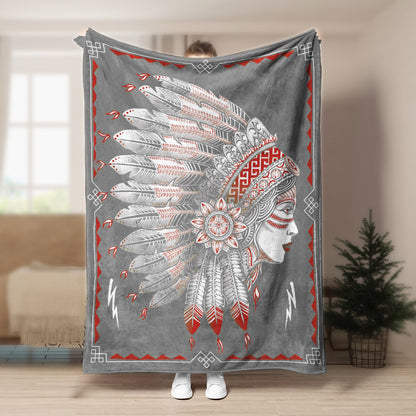 Native American DP170854F Sherpa Fleece Blanket