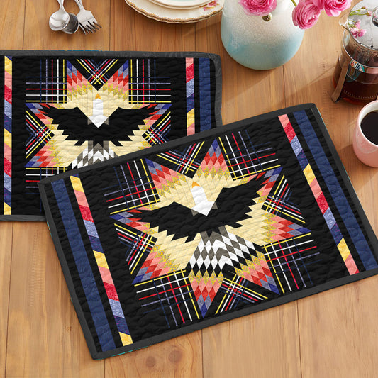Native American Eagle Star TL280502QPM Quilted Placemats