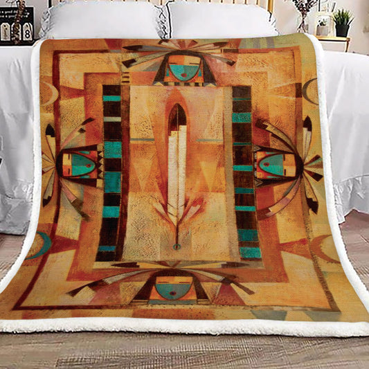 Native American HM0710133TT Sherpa Fleece Blanket