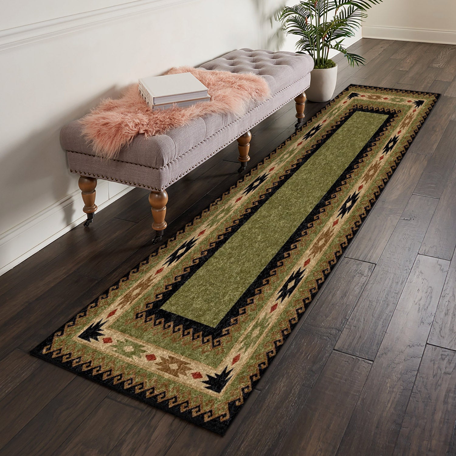 Country Style Runner Rug Native American HM260930N Runner Rug – Charming Favor