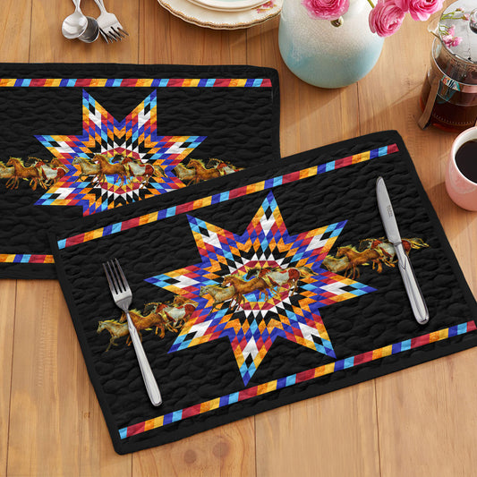 Native American Horse HN030801TAQPM Quilted Placemats