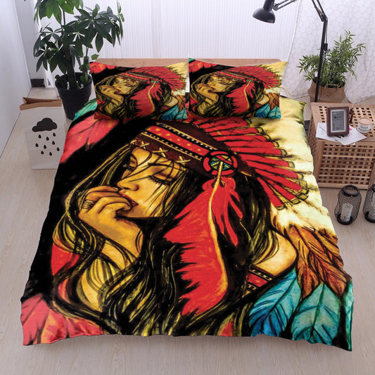 Native American Indian Woman Feather DV30100233B Bedding Sets