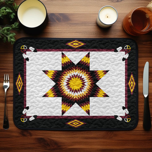 Native American Inspired Star CLA1510296QPM Quilted Placemats