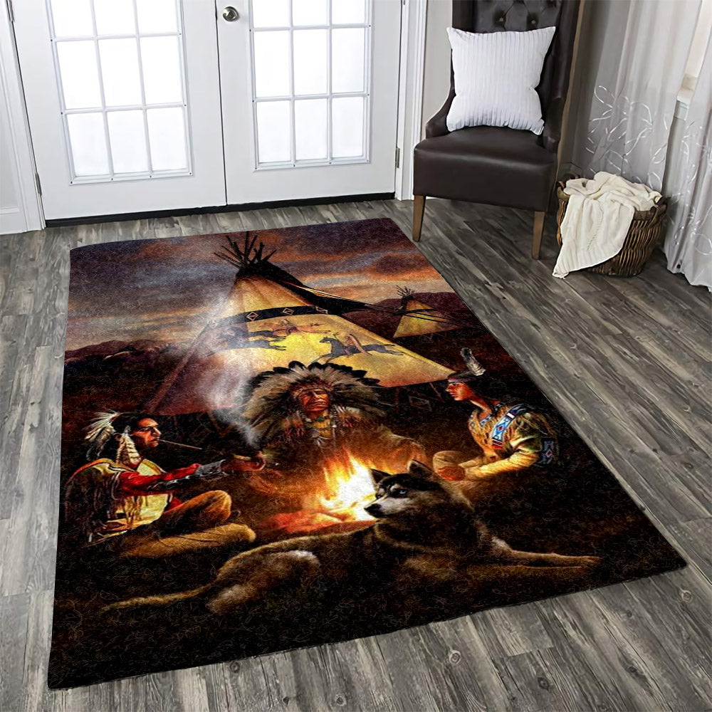 Native American Smoking Peace Pipe CLA1610107R Rug