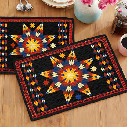 Native American Star HN250506MPM Quilted Placemats