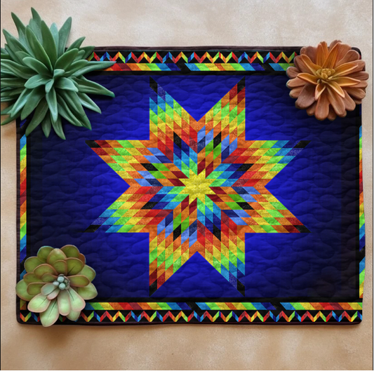 Native American Star TL280505QPM Quilted Placemats