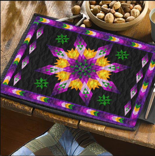 Native American Star TL300503YPM Quilted Placemats