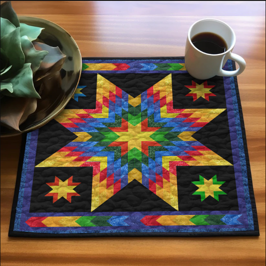 Native American Star TL310504YPM Quilted Placemats