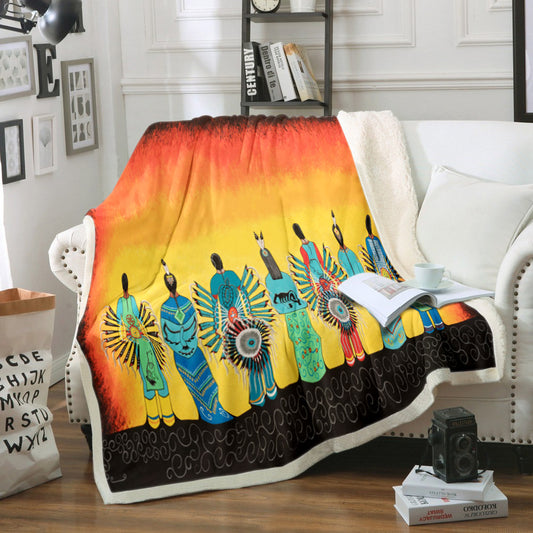 Native American TN270857F Sherpa Fleece Blanket