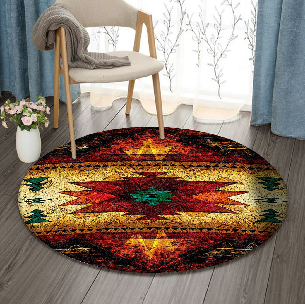 Native American VD1610193RR Round Area Rug