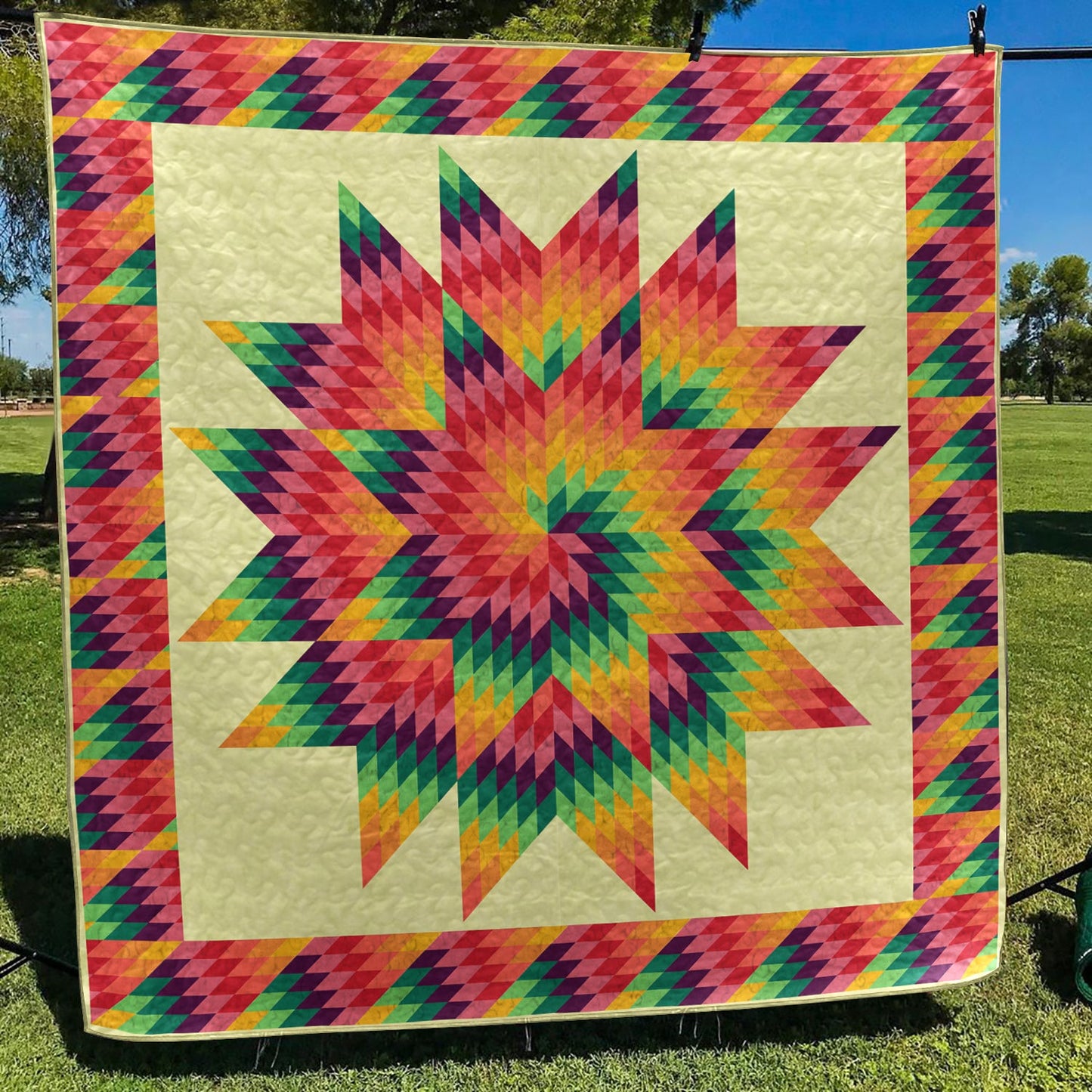 Native American Star Quilt Blanket HN02032303BL