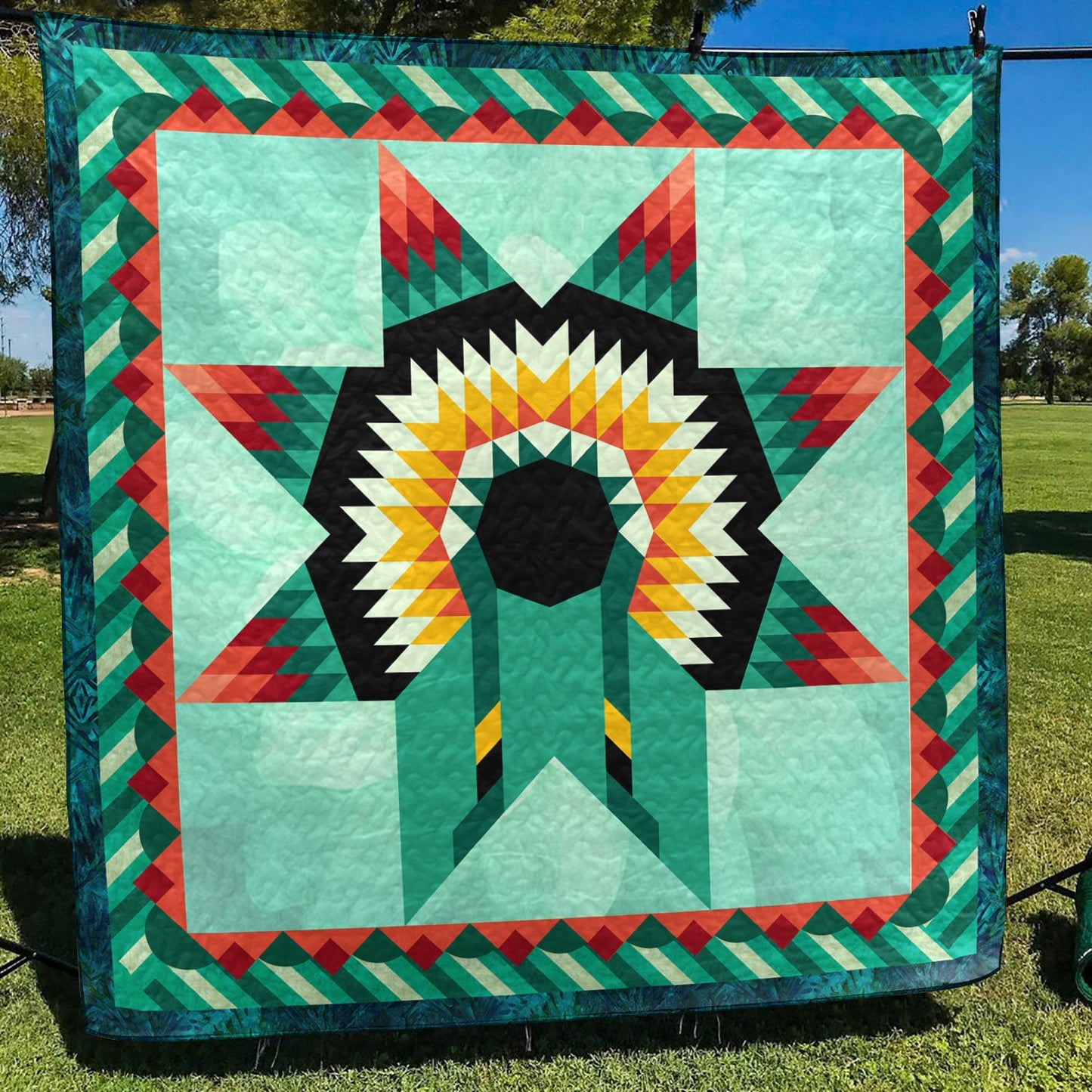 Native American Star Quilt Blanket HN01032301BL