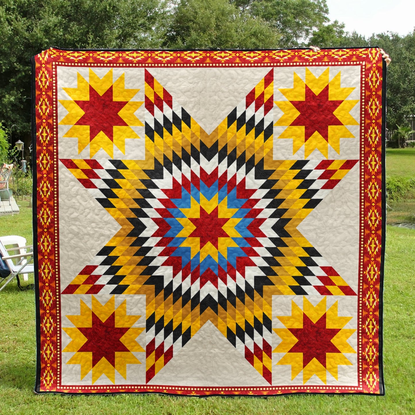 Native American Star Quilt Blanket HN27022301BL