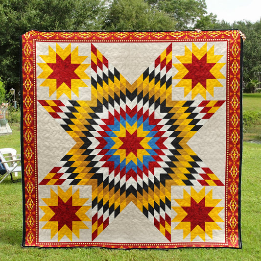 Native American Star Quilt Blanket HN27022301BL