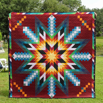 Native American Star Quilt Blanket HN01032302BL