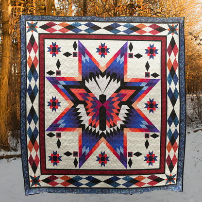 Butterfly Native American Star Quilt Blanket HN27022302BL