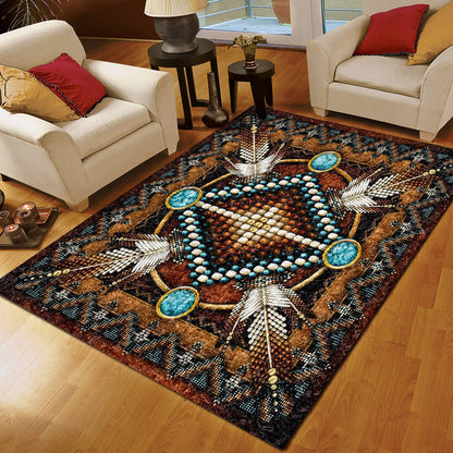 Naumaddic Arts Brown Native American Design CLA1610035R Rug