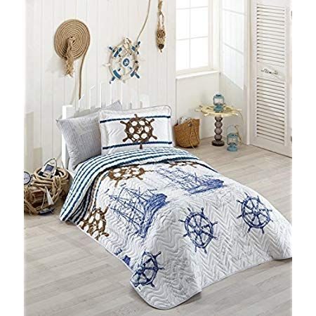 Nautical Boat Helm CLA0510315B Quilt Bedding Set