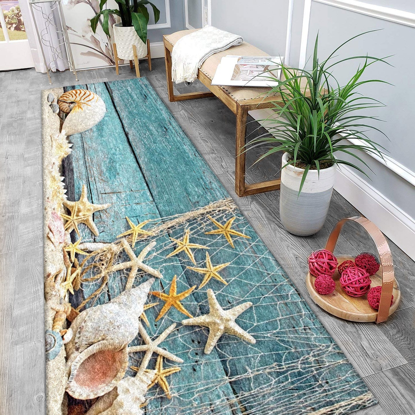 Nautical Starfish CLP0810061R Runner Rug