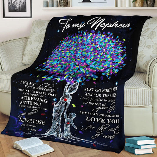 Nephew Love you for the rest of mine Aunt CLA1910206F Sherpa Fleece Blanket