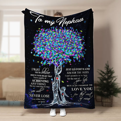 Nephew Love you for the rest of mine Aunt CLA1910206F Sherpa Fleece Blanket