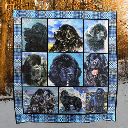 Newfoundland Dog CL28100924MDQ Quilt Blanket