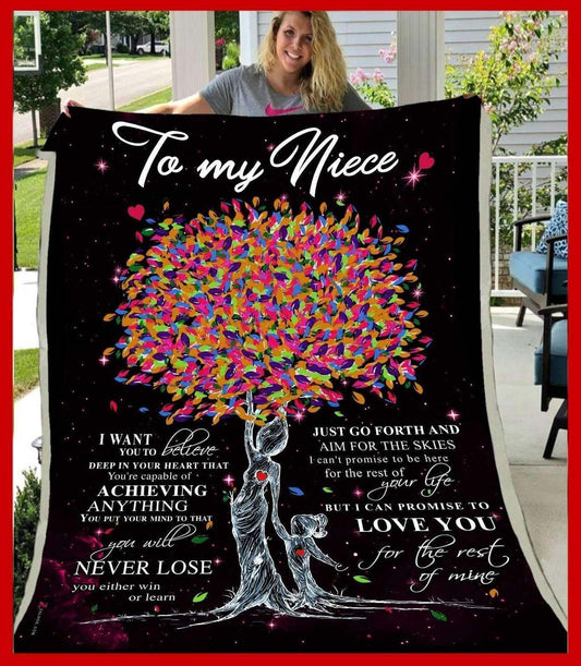 Niece Love you for the rest of mine Aunt CLA1910207F Sherpa Fleece Blanket