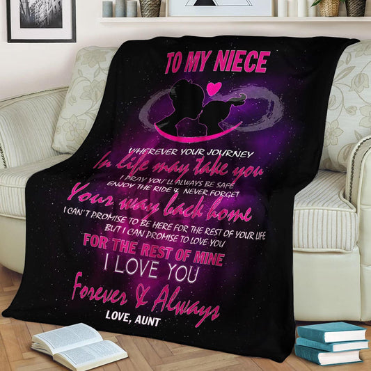 Niece Wherever your journey in life may take you CLA1910156F Sherpa Fleece Blanket