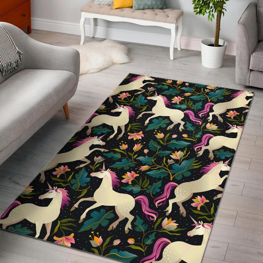 Night Floral Unicorn CL17100421MDR Rug