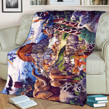 Noah Ark NT040984F Sherpa Fleece Blanket